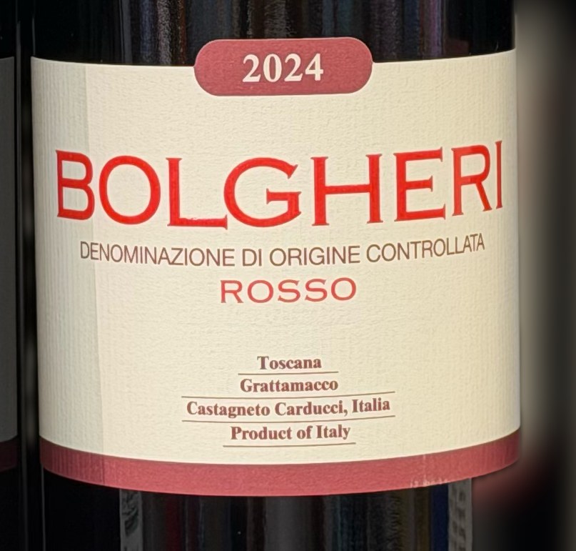 Grattamacco Bolgheri Rosso 2024 bottle