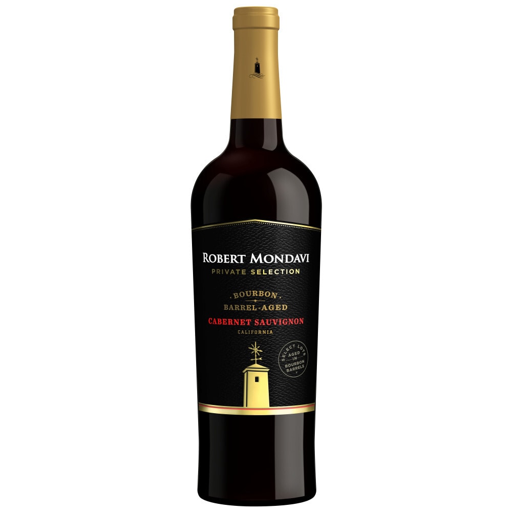 Robert Mondavi Private Selection Bourbon Barrel-Aged Cabernet Sauvignon secondary label or package image from the retailer feed